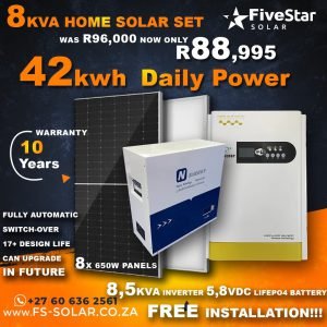 8kVA Home Solar Set — 42kWh Daily Power