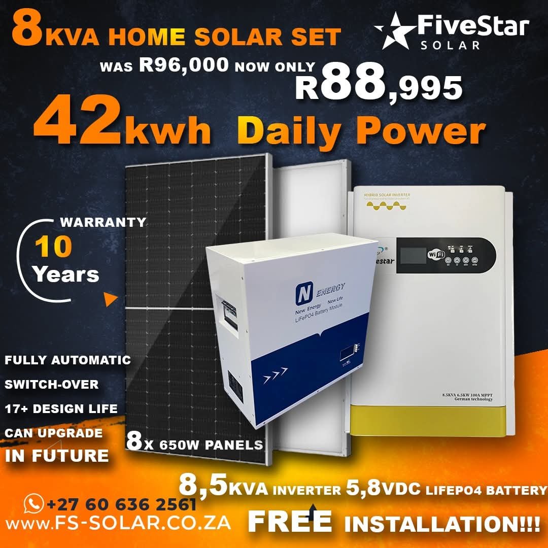 8kVA Home Solar Set — 42kWh Daily Power
