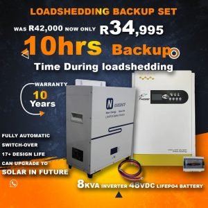 8kVA Loadshedding Backup Set (10hr Backup, Alt Pricing)