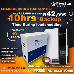 5kW Loadshedding Backup Set (6-12hr Backup)