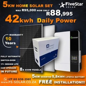 5kW Home Solar Set — 42kWh Daily Power