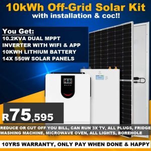 10kWh Off-Grid Solar Kit (14 Panel)