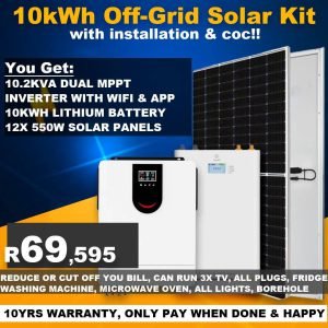 10kWh Off-Grid Solar Kit (12 Panel)
