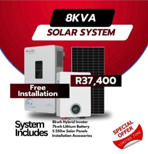 8kVA Solar System (5 Panel)