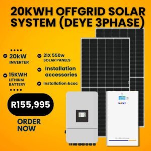 20kWh Offgrid Solar System (Deye 3-Phase)